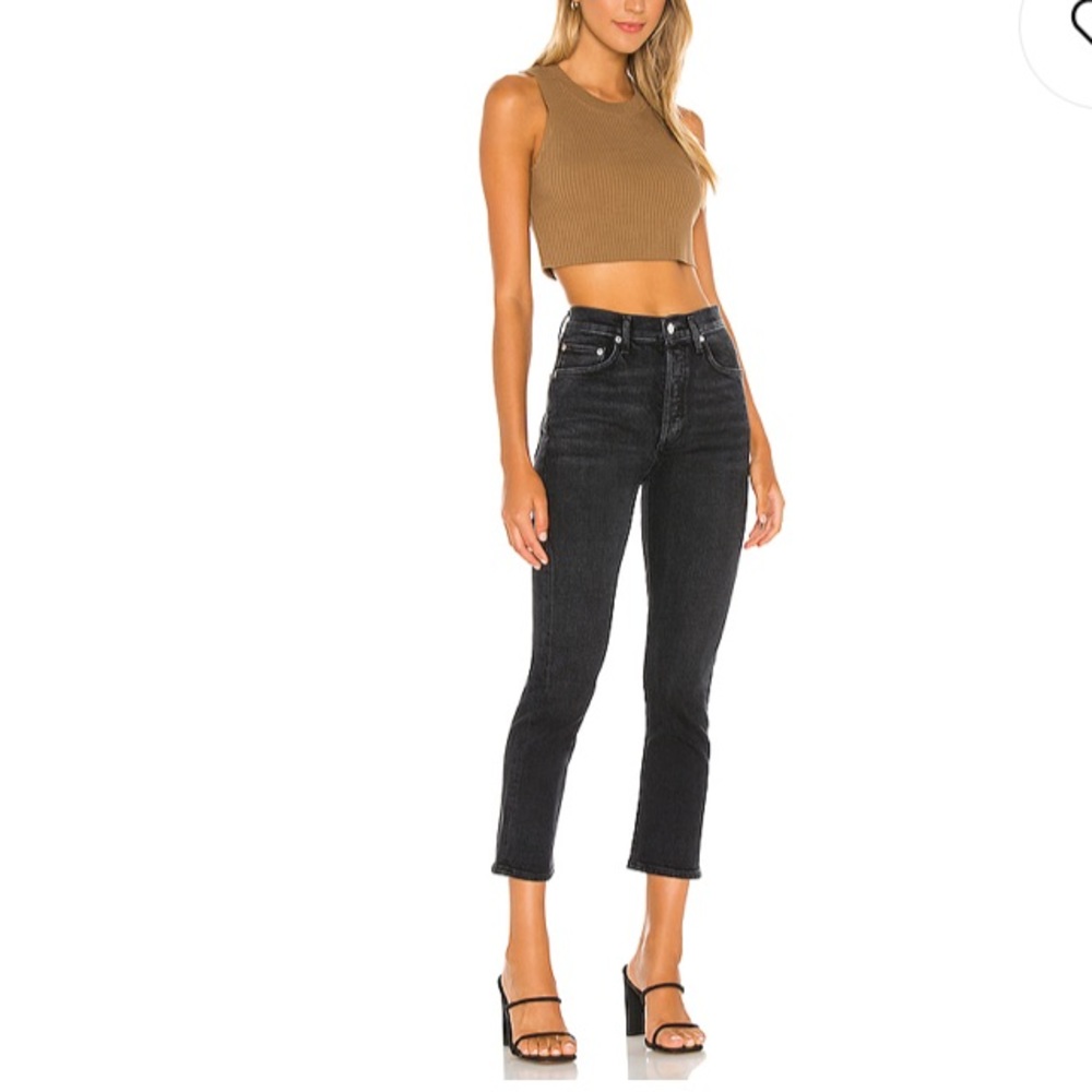 Agolde Riley Crop High Waisted Jeans